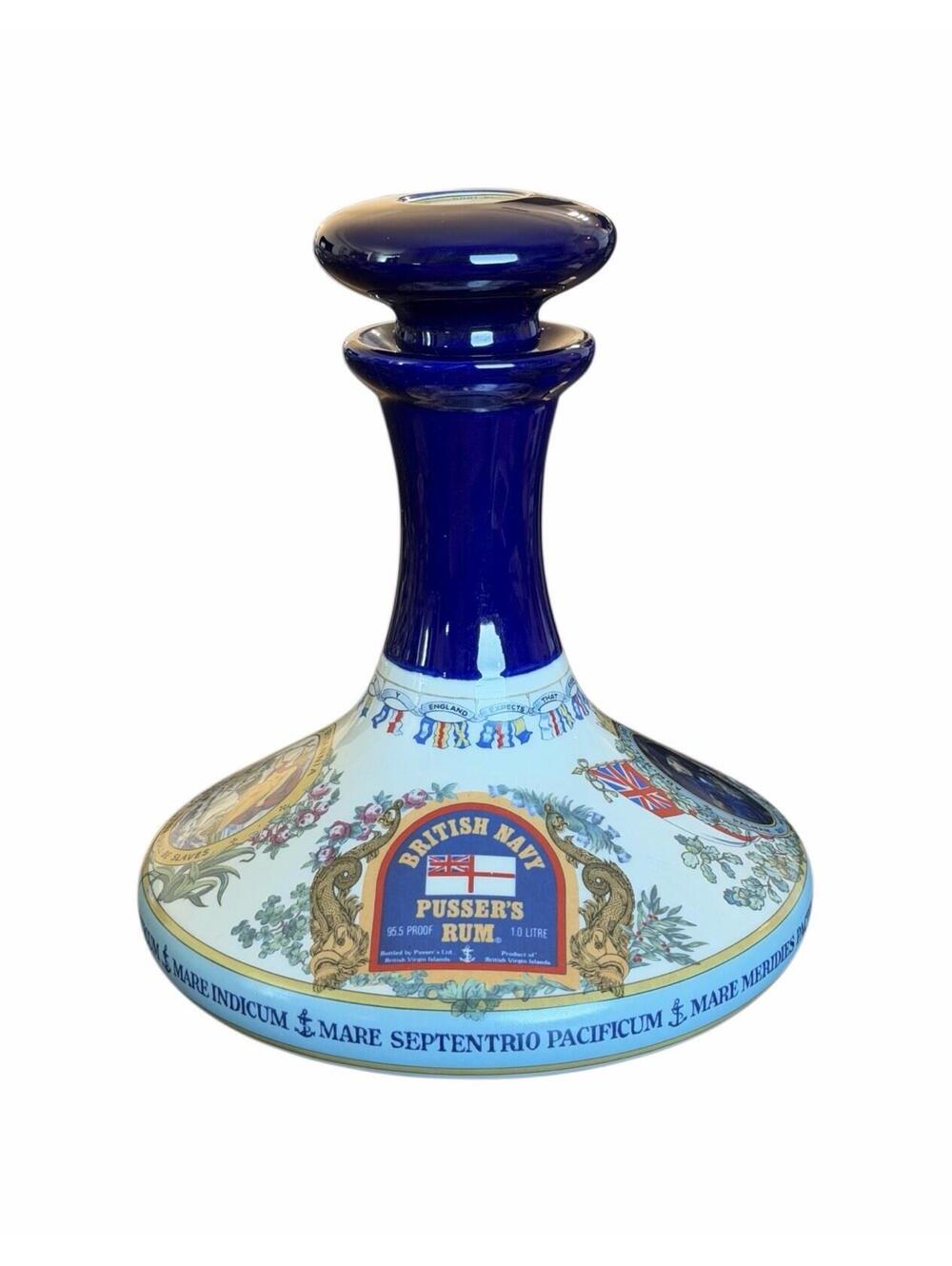Nahon ~ Wade British Navy Pusser’s Rum Decanter 1.0 Liter Staffordshire England